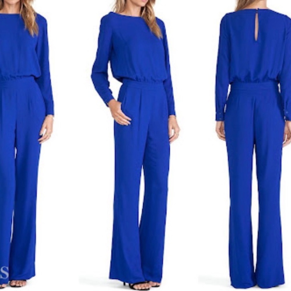 Diane Von Furstenberg Blue Jumpsuit Size 8
